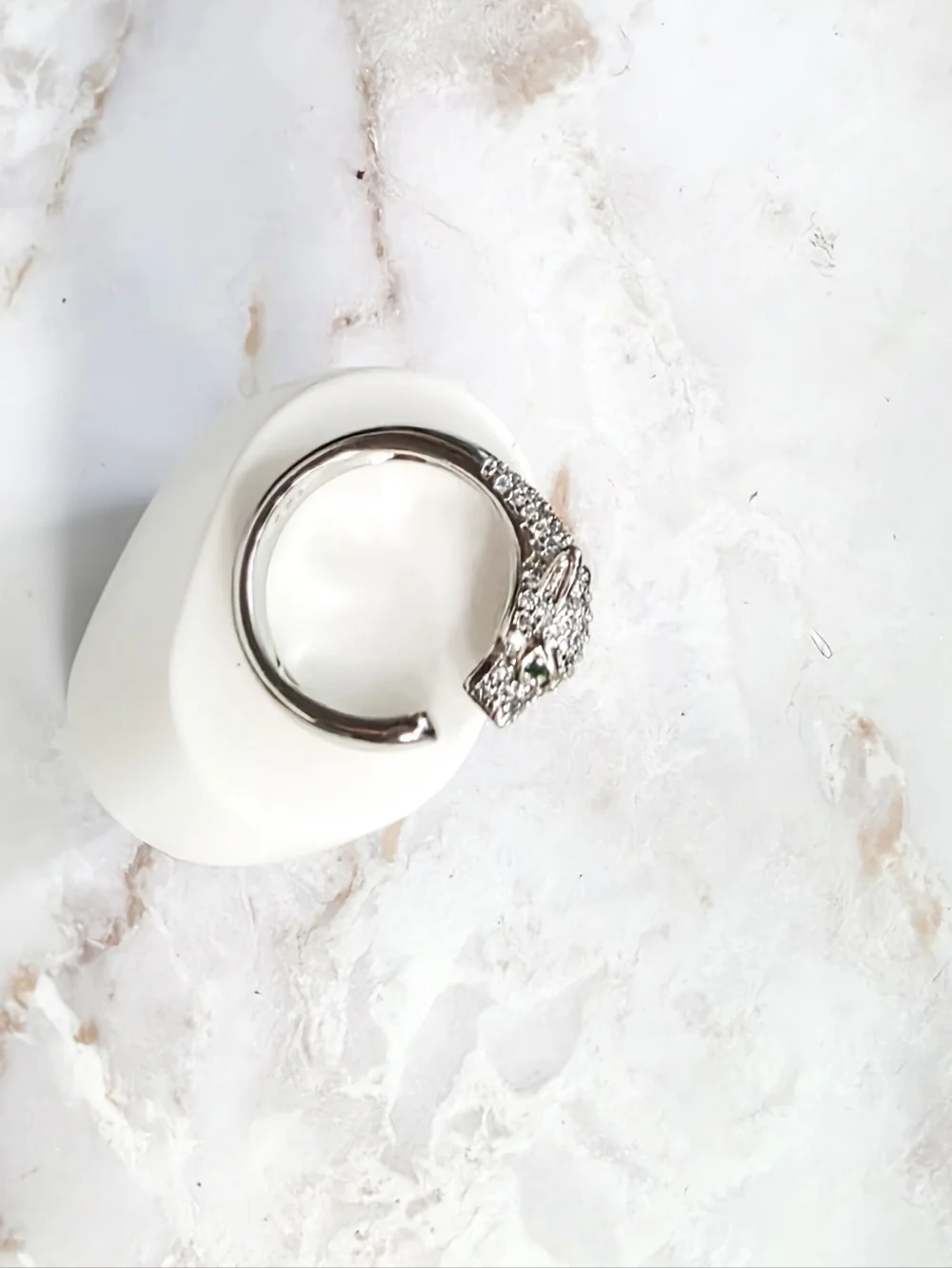 Luxury Inspired Panther Ring 925 Sterling Silver Cubic Zirconia Statement Piece